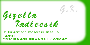 gizella kadlecsik business card